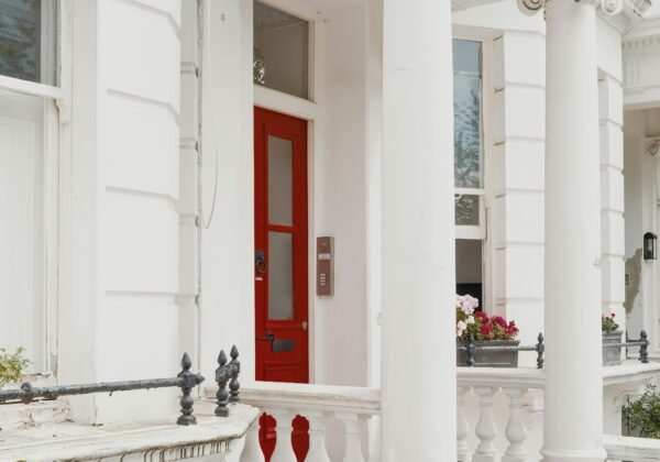 white and red concrete building