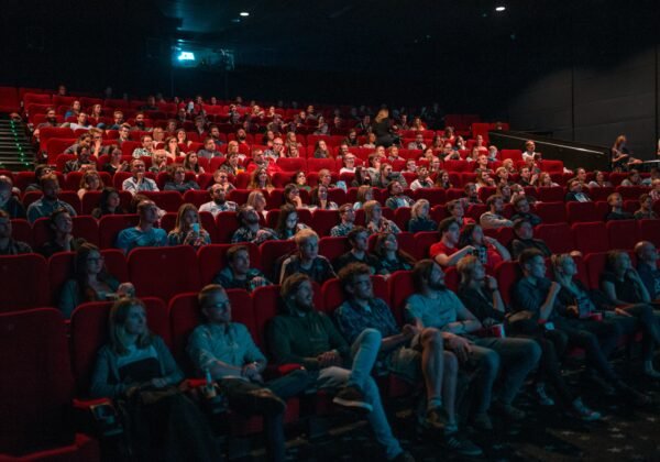 person watching movie